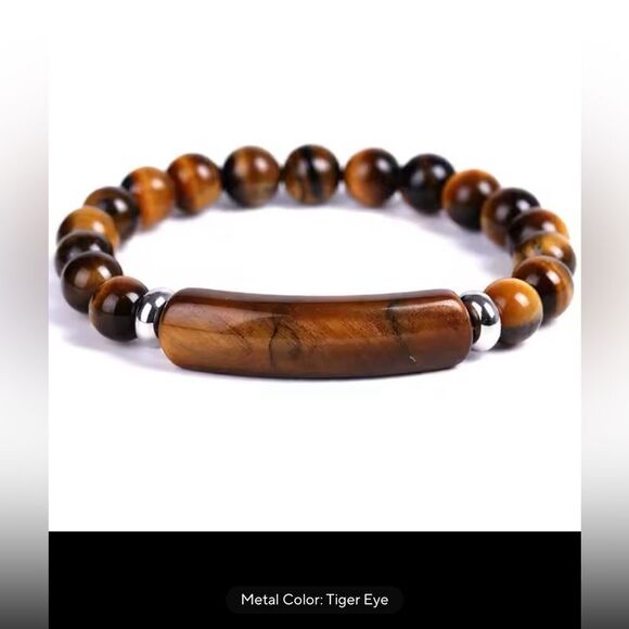 Agate Natural Stone Beads Stretchable Bracelet Beaded unisex - Picture 12 of 15